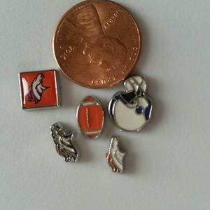 Denver Broncos floating charms for orgami owl